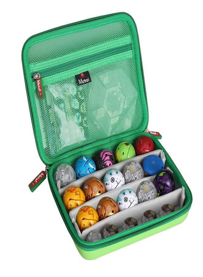 Mchoi Toy Organizer Case Fits for Bakugan Figures, BakuCores Armored Alliance, Geogan Rising, with Mesh Pocket for 20pcs Bakugan Figures and Accessories, Case Only - Image 1